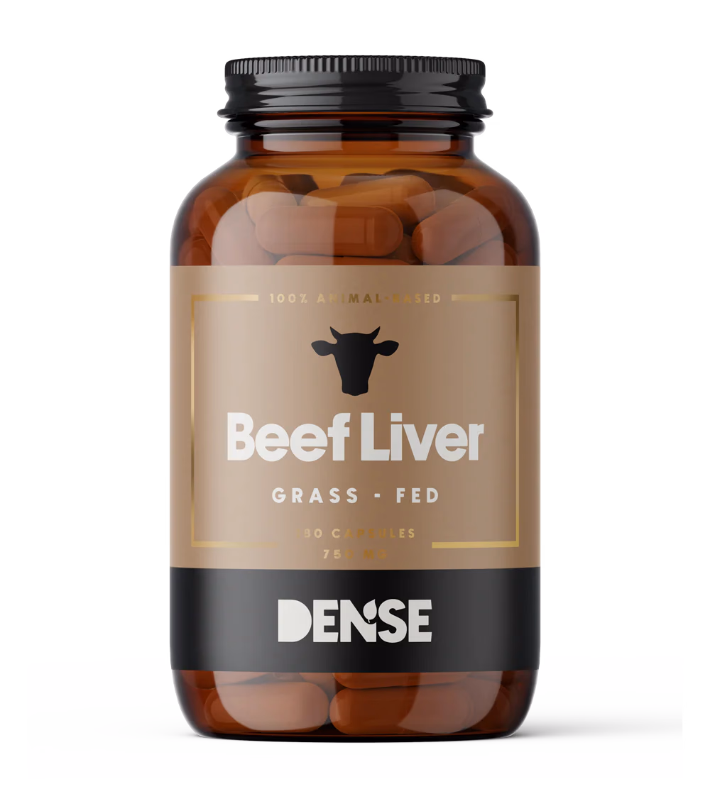 DENSE Beef Liver – Gressforet levertilskudd – 180 kapsler